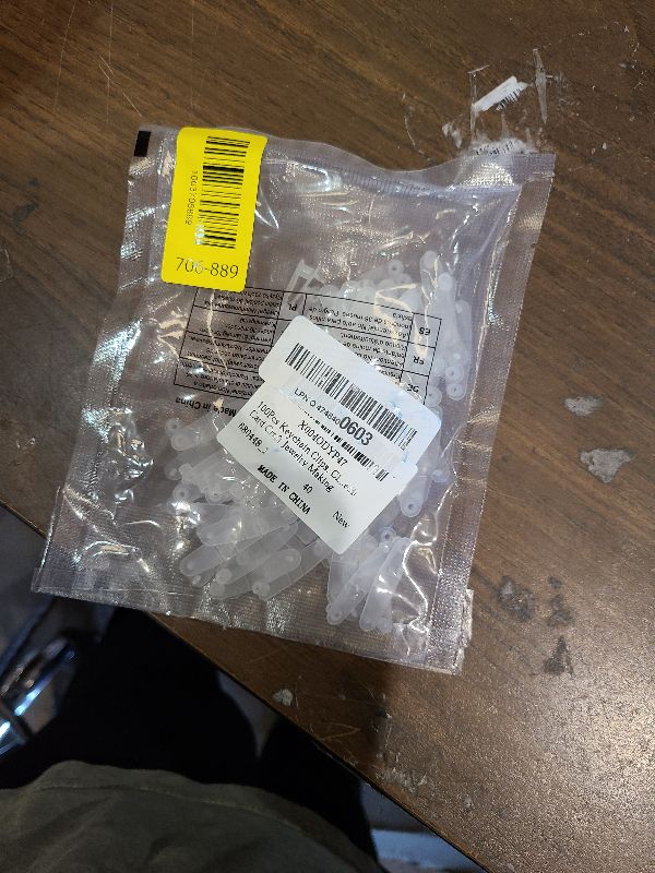 Photo 1 of 100Pcs Keychain Clips, Clear Acrylic Keychain Connectors, Plastic Snaps for Key Rings, Keychains Attachment for Office Credit Card Craft Jewelry Making