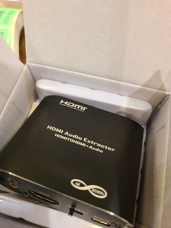 Photo 1 of 2026 Upgrade HDMI Audio Extractor Splitter, Convert 4K@30Hz HDMI to Optical S/PDIF Coaxial 3.5mm Aux Supports 3D Dolby Digital DTS for Speakers, Amplifier, Headphones Not Support ARC eARC or CEC