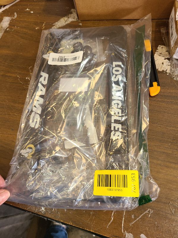 Photo 1 of 2 Piece License Plate Frames for Rams Sport Fan, Rustproof Aluminum Alloy US Standard License Plate Holder with Screw Caps Cover (Black)