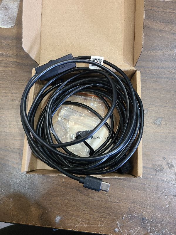 Photo 1 of [Dual-Lens] Endoscope Camera with Light, 1920P HD Borescope with 8+1 Adjustable LED Lights, IP67 Waterproof 16.5FT Semi-Rigid Snake Cord Inspection Camera for iPhone, iPad and Android Phone (Type C)