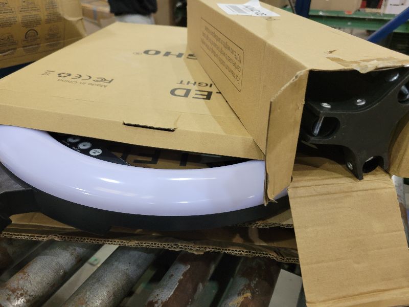 Photo 1 of 18-inch LED Ring Light with Adjustable Stand, 3200-5500K Color Temperature, USB Powered, Phone Holder, Remote Control for Photography, Makeup, YouTube Videos