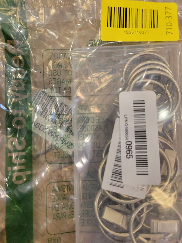 Photo 1 of 16 Pack Curtain Rings with Clips, Window Clip Rings Curtain Hooks Hangers Clip Rings for Hanging Drapery Drapes Bows, Small 1.26 Inch Diameter, Fits up to 1" Rod, Matte Silver