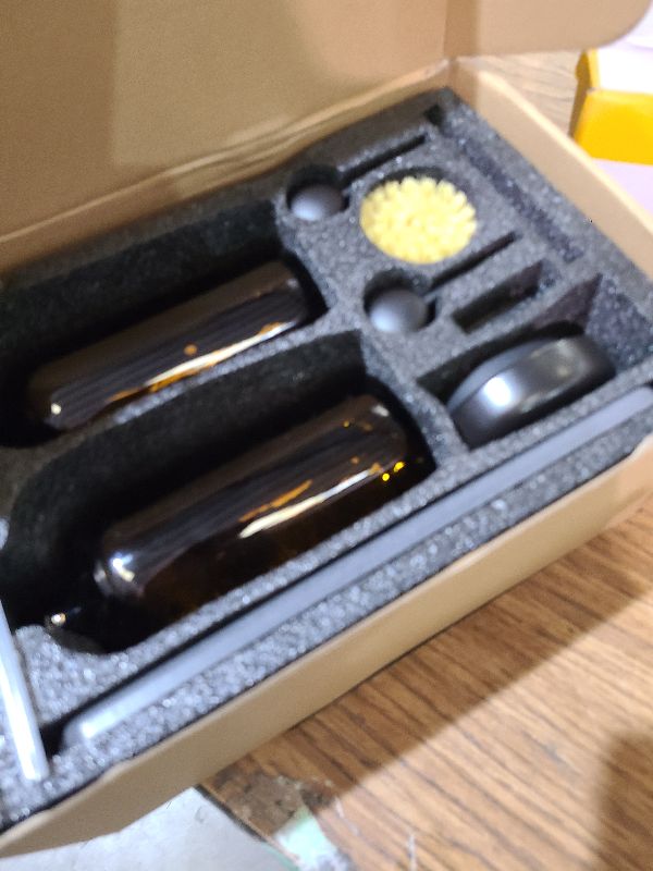 Photo 1 of [Luxury] Kitchen Soap Dispenser Set - 16OZ Amber Glass Bottle, Stainless Steel Pump, Instant Dry Tray, Waterproof Labels, Non-Slip Silicone Pad, and Dish Brush | Upgrade for Your Kitchen and Bathroom