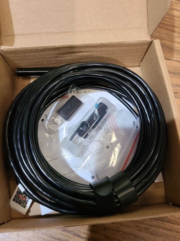 Photo 1 of [Dual-Lens] Endoscope Camera with Light, 1920P HD Borescope with 8+1 Adjustable LED Lights, IP67 Waterproof 16.5FT Semi-Rigid Snake Cord Inspection Camera for iPhone, iPad and Android Phone (Type C)