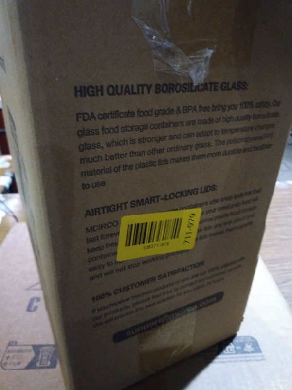 Photo 1 of [8-Pack,30 oz]Glass Meal Prep Containers,Glass Food Storage Containers,Airtight lunch Containers with Lids, Microwave, Oven, Freezer and Dishwasher