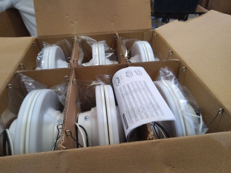 Photo 1 of 12 Pack 5/6 Inch LED Can Lights with Night Light, Metal 5CCT Retrofit Recessed Lighting Selectable 2700K-6000K Dimmable, 12W=75W, 1200LM Downlight with Metal Smooth Trim - ETL and Energy Star