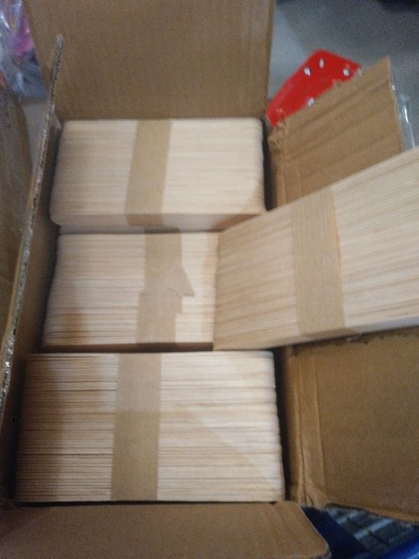 Photo 1 of 1200 Pieces Large Wooden Wax Sticks, 6-Inch Wood Waxing Sticks Wax Spatulas Applicator, Wood Craft Sticks for Body Hair Removal, Tongue Depressors, Popsicle Sticks