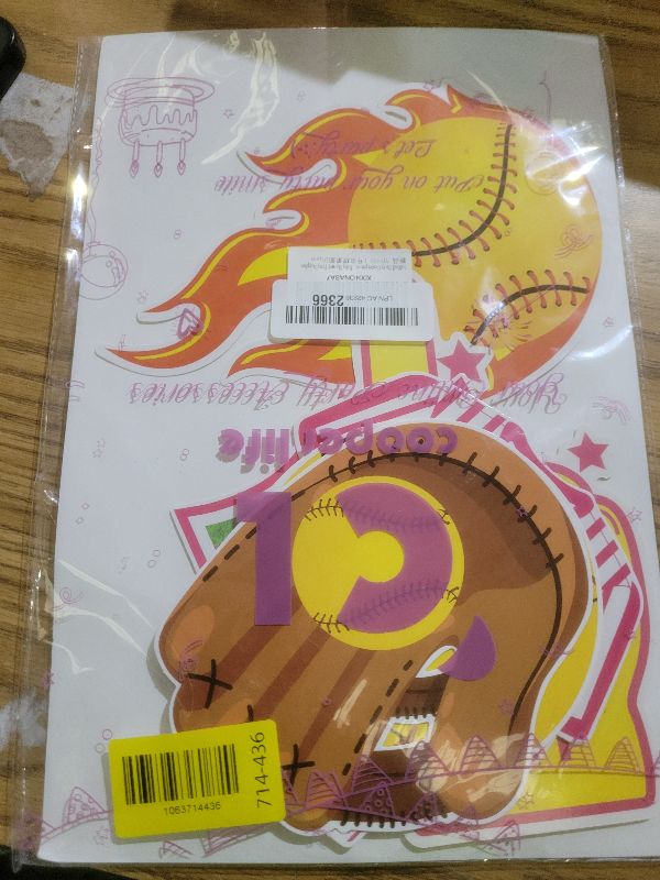 Photo 1 of 16Pcs Softball Party Centerpiece Sticks Softball Centerpieces for Table Softball Birthday Decoration for Girls Women Softball Theme Party Sports Baby Shower Supplies