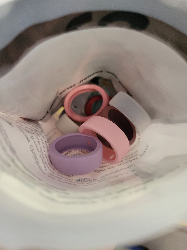 Photo 1 of 15 Pack Cover Compatible with Oura Ring Gen 4/4 Ceramic/Gen 3 Case, Anti-Scratch Silicone Protector for Women Men Working Out Gym, Support Charging with Cover on (15 Pack-01, M for 8/9/10/11)