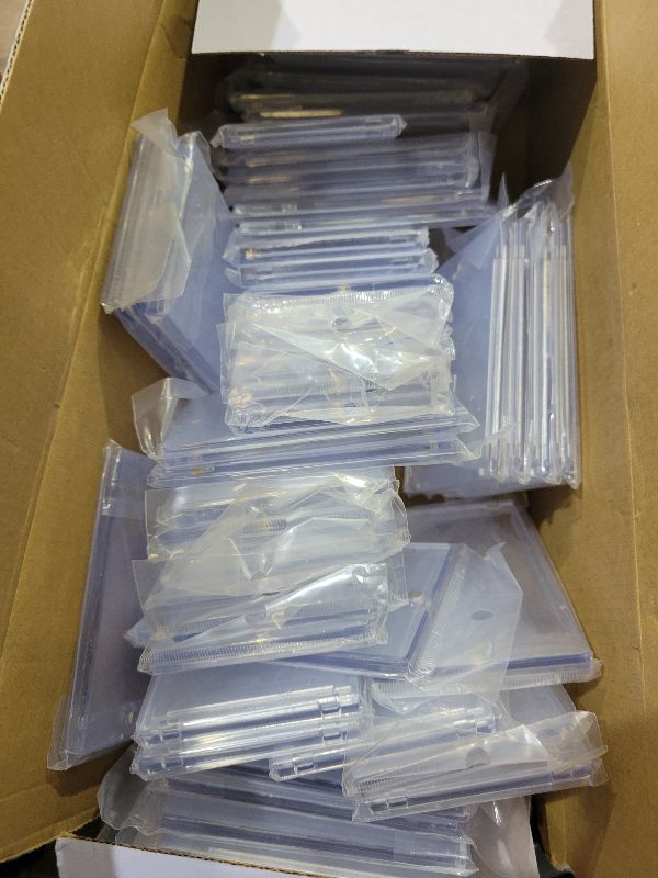Photo 1 of 100ct Magnetic Card Holders, Magnetic 35pt One Touch Card Holders, U-V Protection Hard Plastic Display Case for Trading, Sports, Baseball, Football, Game Cards