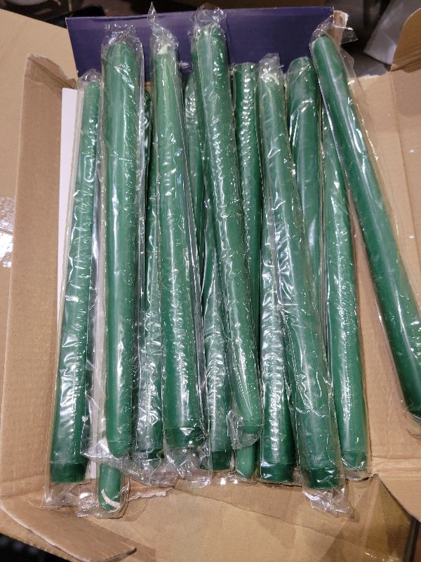 Photo 1 of 10 Inches Green Unscented Taper Candles for Spring and St. Patrick's Day, 15 Pcs 7/8 Inch Thin Candle Sticks for Dinner, Party, Christmas, Home Decoration and Emergency
