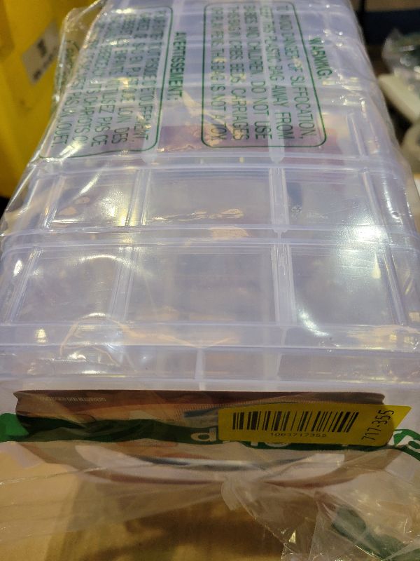 Photo 1 of 2pack 3-Tier Stackable Storage Container Box with Adjustable Compartments for Kids Toys, Art Crafts, Jewelry, Supplies,Tools Storage-18 Compartments