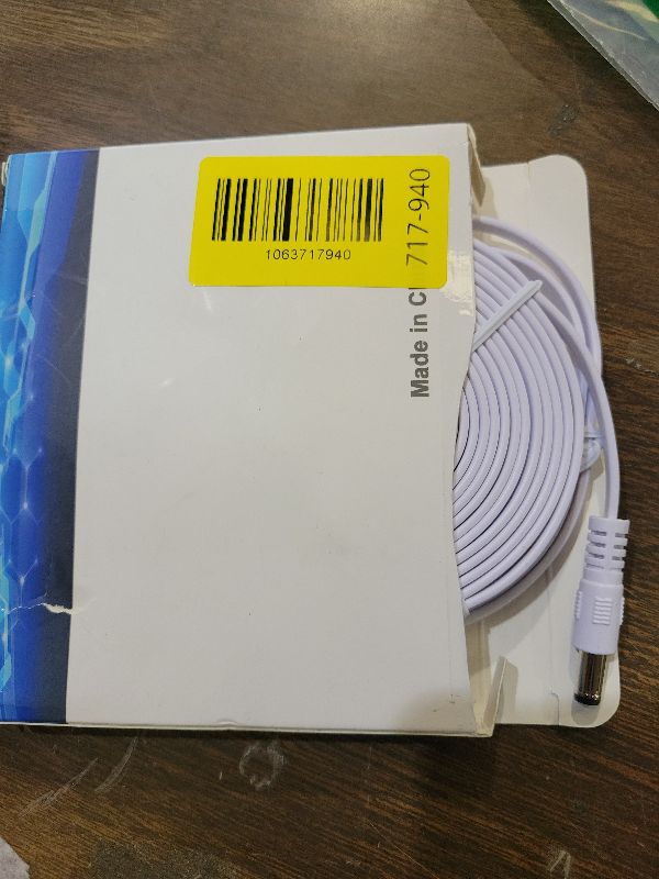 Photo 1 of 2 Pack 10FT DC Power Extension Cable 5.5mm x 2.1mm12v DC Extension Cord Power Adapter for CCTV Security Camera Surveillance IP Camera,LED Strip,24v 12 Volt Male to Female Plug Flat Cable