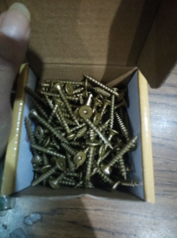 Photo 1 of #8 x 1-1/2” Deck Screws, 100Pcs Star Drive Wood Screws, Rust Resistant Timber Screws for Timber/Log/Landscaping Wood, T20 Star Bit Included, Gold