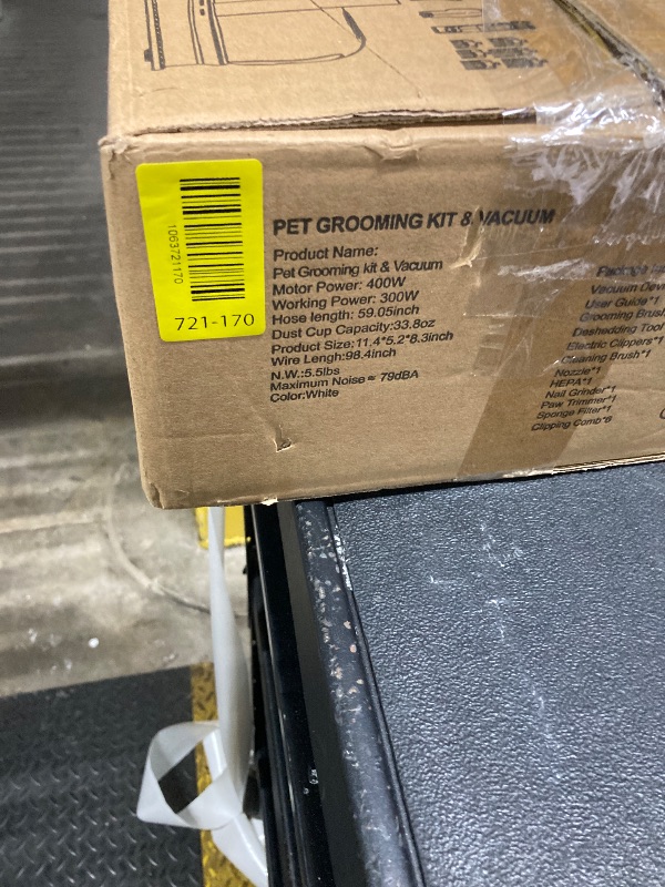 Photo 1 of ***PARTS ONLY - SELLING AS IS ***
8VR Dog Grooming Kit, Pet Grooming Vacuum with Pet Clipper Nail Grinder, Dog Hair Vacuum with 6 Pet Grooming Tools for Dogs Cats Shedding Grooming