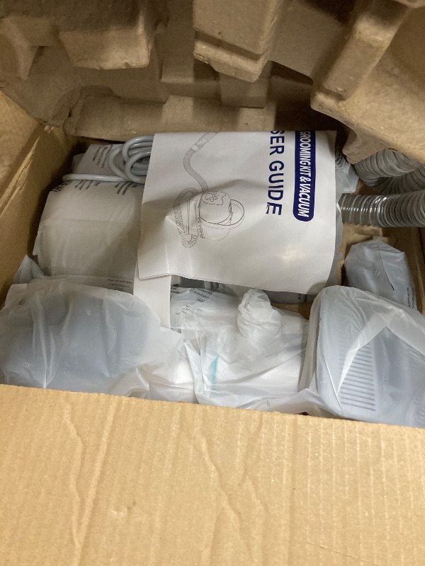 Photo 1 of ***PARTS ONLY - SELLING AS IS ***
8VR Dog Grooming Kit, Pet Grooming Vacuum with Pet Clipper Nail Grinder, Dog Hair Vacuum with 6 Pet Grooming Tools for Dogs Cats Shedding Grooming