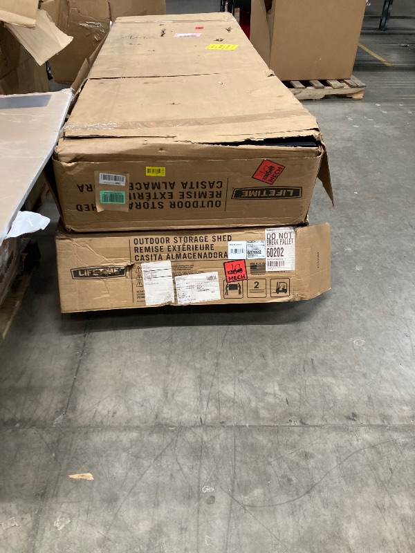 Photo 1 of ***Missing hardware, Non Refundable **Lifetime 60202 8 x 10 Ft. Outdoor Storage Shed, Gray ( Two boxes)