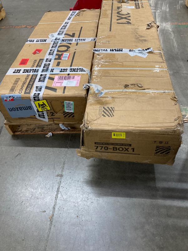 Photo 1 of ***Missing pieces, please see the second photo***Fitvids Home Gym, Multifunctional Workout Equipment with Leg Press, Exercise Equipment for Home with Pulley System, Home Gym Equipment for Full Body Strength Training, 160LBS