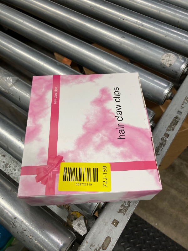 Photo 1 of 12 Pack Pink Square Claw Clips, Big and Small Neutral Rectangle Hair Claw Clips, Non-slip Matte Large Hair Clips for Women,Strong Hold jaw clip for Thick Thin Hair