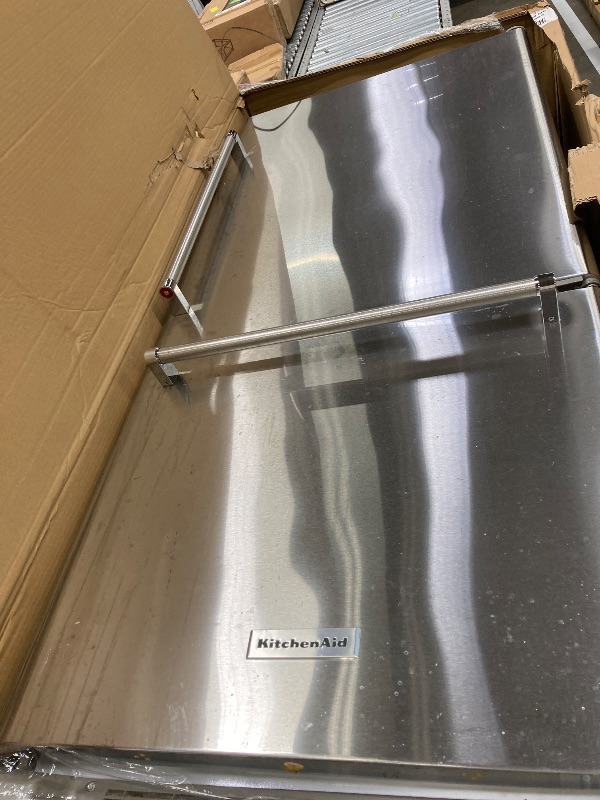 Photo 1 of **the smell is not good, need to clean**Kenmore 33 in. 20.4 cu. ft Capacity Refrigerator/Freezer with Full-Width Adjustable Glass Shelving, Humidity Control Crispers, Ice Maker, ENERGY STAR Certified, Fingerprint Resistant Stainless Steel