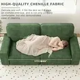 Photo 1 of ***BOTH TOP CUSHIONS ONLY***AAQZ 87" Comfy Sofa for Living Room, 3 Seater Chenille Fabric Couch for Small Space, Green