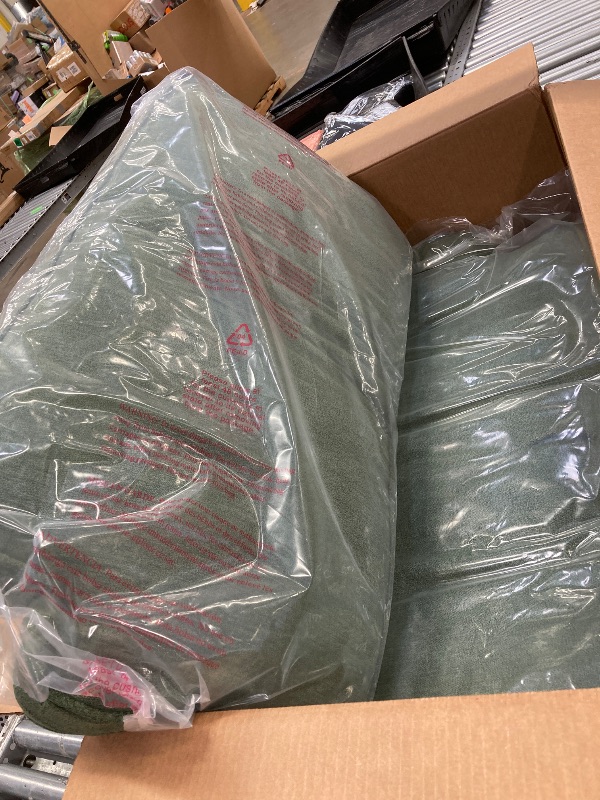 Photo 1 of ***BOTH TOP CUSHIONS ONLY***AAQZ 87" Comfy Sofa for Living Room, 3 Seater Chenille Fabric Couch for Small Space, Green