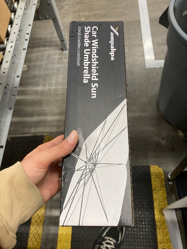 Photo 1 of [2025 Upgrade] Windshield Sun Shade Umbrella, Foldable Car Sun Shade with Vinyl Coating Heat Shield UV Ray Reflector Keeps Cool and Protect Interior, for Auto Trucks Sedan SUV