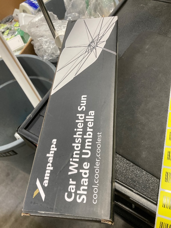Photo 1 of [2025 Upgrade] Windshield Sun Shade Umbrella, Foldable Car Sun Shade with Vinyl Coating Heat Shield UV Ray Reflector Keeps Cool and Protect Interior, for Auto Trucks Sedan SUV