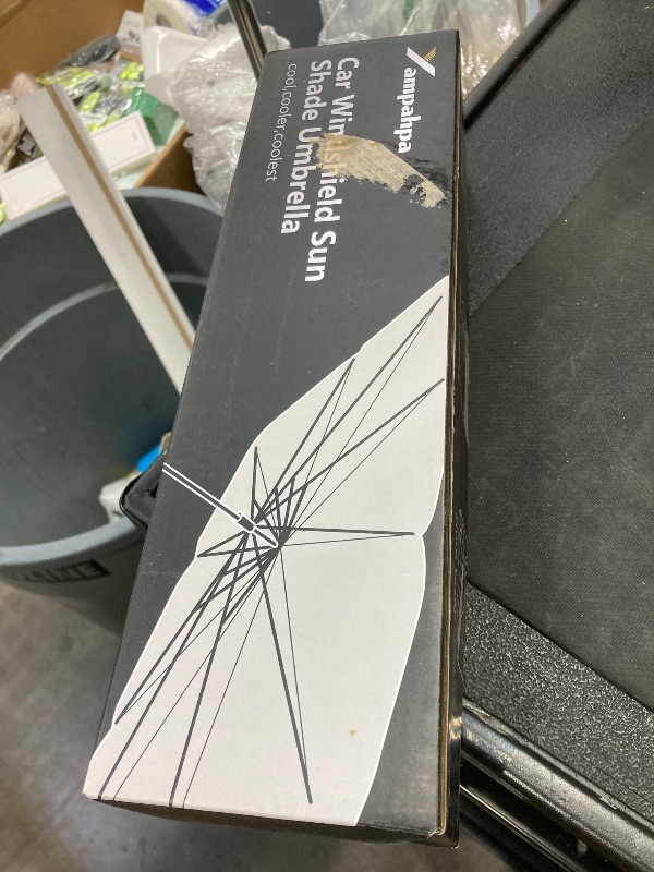Photo 1 of [2025 Upgrade] Windshield Sun Shade Umbrella, Foldable Car Sun Shade with Vinyl Coating Heat Shield UV Ray Reflector Keeps Cool and Protect Interior, for Auto Trucks Sedan SUV