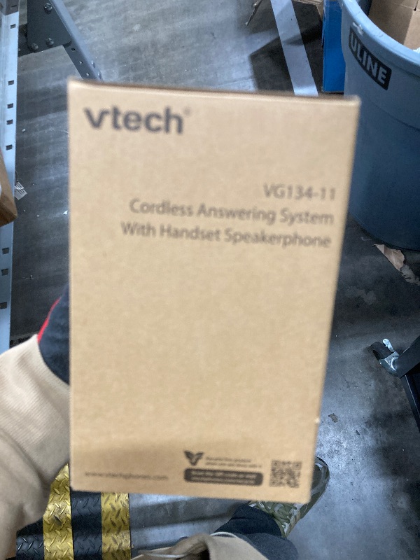 Photo 1 of [New] VTech VG134-11 DECT 6.0 Cordless Home Phone with Bluetooth Connection, Digital Answering Machine, Backlit Display,Full Duplex Speakerphone, Caller ID/Call Waiting,1000 ft Range (Black)