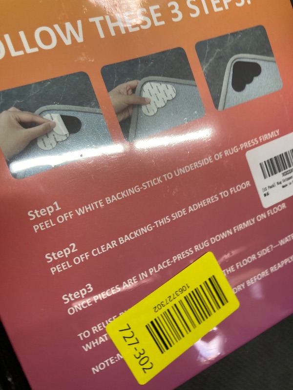 Photo 1 of [12 Pack] Rug Pad Gripper, Double Sided Non-Slip Rug Pads Rug Tape Stickers Washable Area Rug Pad Carpet Tape Corner Side Gripper for Hardwood Floors and Tile