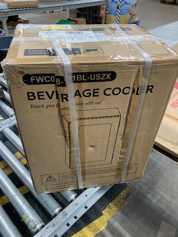 Photo 1 of Beverage Refrigerator Cooler - Mini Fridge with Glass Door, Soda Wine Beer Drink Fridge - Small Refrigerator for Office Home Bedroom Dorm Bar, Black