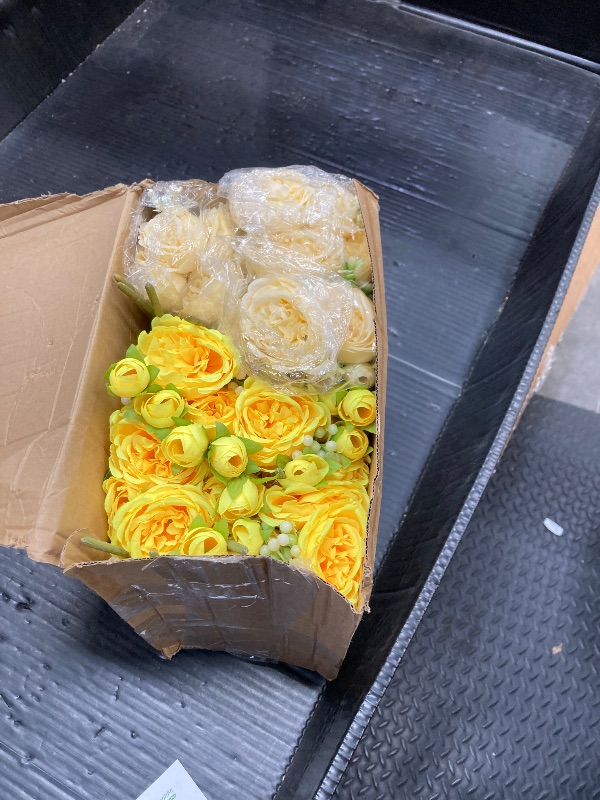 Photo 1 of *****photo is reference*******BUZFOWU Artificial Silk Ranunculus Flowers, 18 Pcs Real Touch for Home, Garden, Wedding, Party & Festival Decorations, DIY Flower Arrangements, Yellow