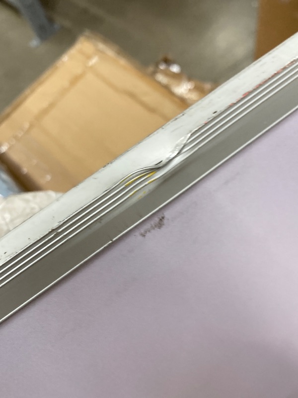 Photo 1 of ***(DAMAGE -SELLING AS IS)*** 
VIZ-PRO Dry Erase Board/Whiteboard, 96 x 48 Inches, Wall Mounted Board for School Office and Home 8' x 4'