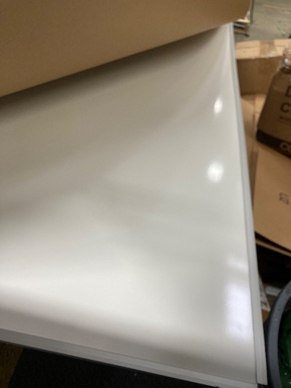 Photo 1 of ***(DAMAGE -SELLING AS IS)*** 
VIZ-PRO Dry Erase Board/Whiteboard, 96 x 48 Inches, Wall Mounted Board for School Office and Home 8' x 4'