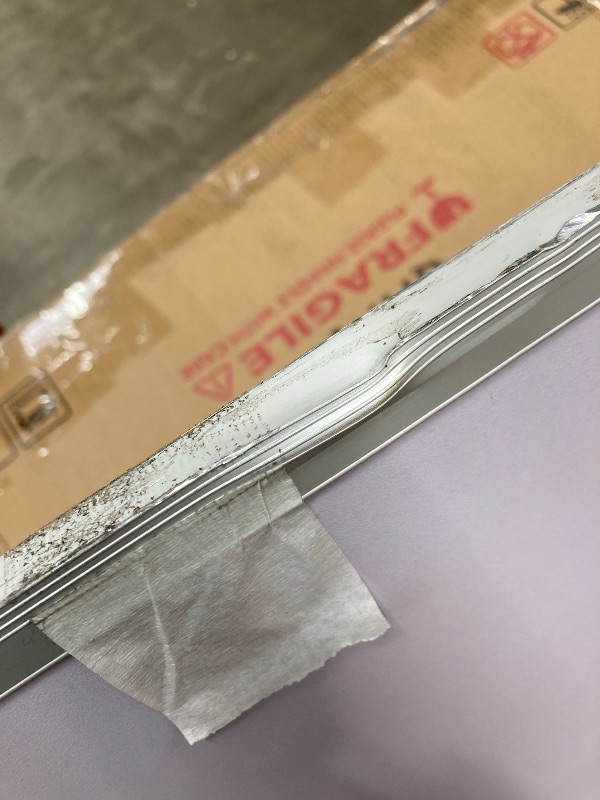 Photo 1 of ***(DAMAGE -SELLING AS IS)*** 
VIZ-PRO Dry Erase Board/Whiteboard, 96 x 48 Inches, Wall Mounted Board for School Office and Home 8' x 4'