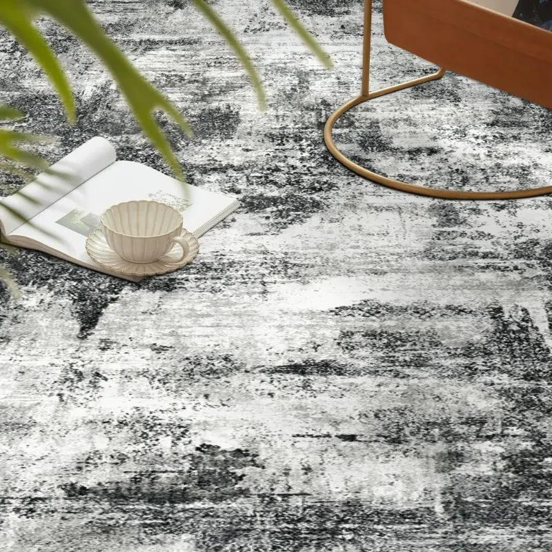 Photo 1 of BERTHMEER Large Area Rugs 8'x10' Clearance for Living Room Bedroom Office Dining Room Farmhouse Black Neutral Modern Rugs Non Slip Abstract Rugs
