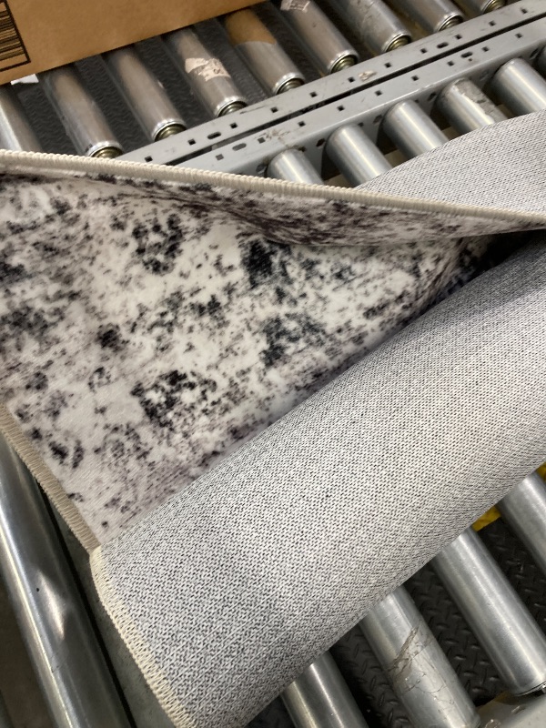 Photo 1 of BERTHMEER Large Area Rugs 8'x10' Clearance for Living Room Bedroom Office Dining Room Farmhouse Black Neutral Modern Rugs Non Slip Abstract Rugs
