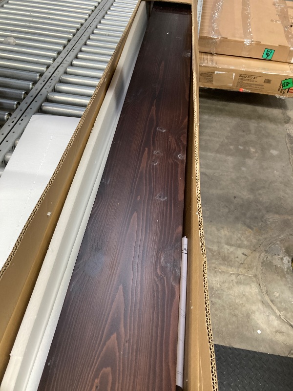 Photo 1 of ****MISSING HARDWARE/SOME UNKNOWN SPOTS ON TOP**Fun Memories Fireplace Mantel, 72" Rustic Wood Fireplace Shelves, Wall-Mounted Mantels for Over Fireplace, Handcrafted Wood Brack, Floating Mantel 72" x 8" x 3"- RUSTIC Brown