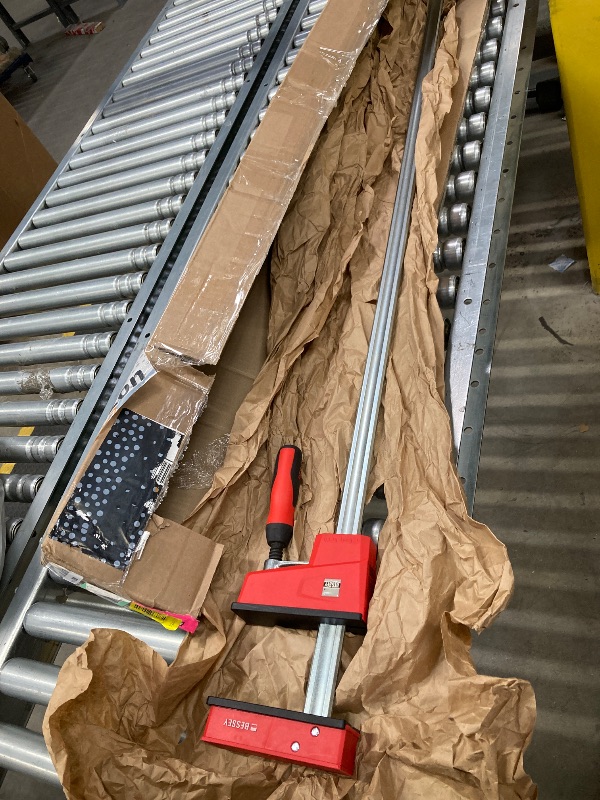 Photo 1 of ***(USED, MISSING PARTS, SELLING AS IS)***BESSEY KRE3550, 50 In., Parallel Clamp, K Body REVO Series - 1700 lbs Nominal Clamping Force , Spreader, and Woodworking Accessories - Clamps and Tools for Woodworking, Cabinetry, Case Work ***(USED, MISSING PAR