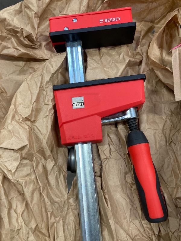Photo 1 of ***(USED, MISSING PARTS, SELLING AS IS)***BESSEY KRE3550, 50 In., Parallel Clamp, K Body REVO Series - 1700 lbs Nominal Clamping Force , Spreader, and Woodworking Accessories - Clamps and Tools for Woodworking, Cabinetry, Case Work ***(USED, MISSING PAR