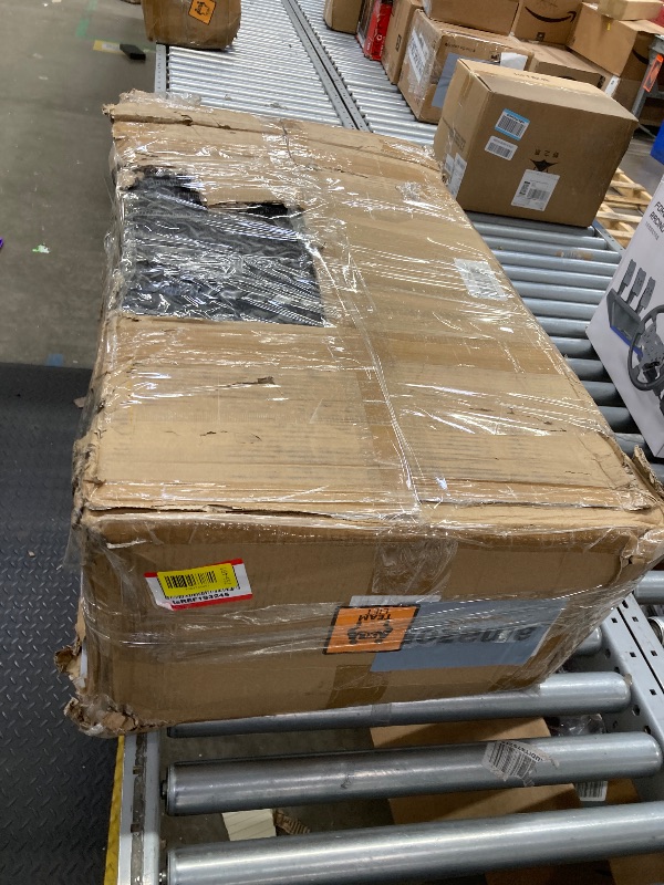 Photo 1 of 1100lbs Hydraulic Lift Table Cart, 34" Lifting Height, Manual Single Scissor Lift Table with 4 Wheels and Non-Slip Pad, Hydraulic Scissor Cart for Material Handling, Black