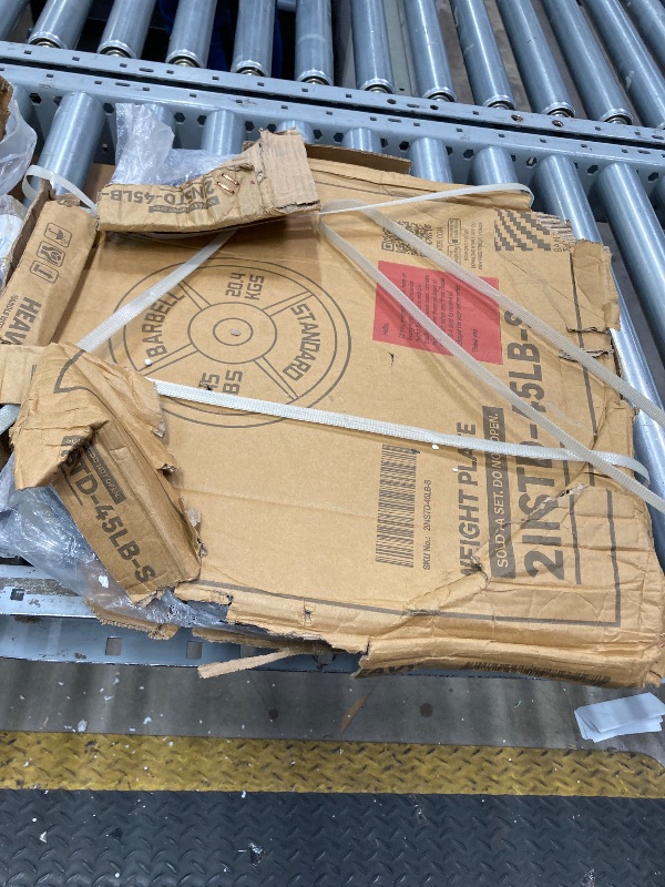 Photo 1 of ?45LB Single?2" Cast Iron Weight Plate | 45 LB Gym Plate with Silver Numbers | For Standard Barbell Bars & Home Fitness