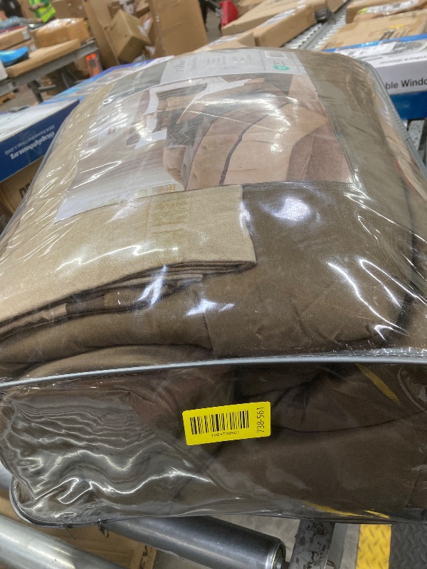 Photo 1 of ***MISSING THE 3 DECORATIVE PILLOWS/NOT IN ORIGINAL PACKAGE***Madison Park Palisades Brown 7-pc. Comforter Set Set includes comforter, 2 pillow shams, 1 bed skirt (15' drop), and 3 decorative pillows. Pillows measure 16' x 16', 18' x 18', and 12' x 18.