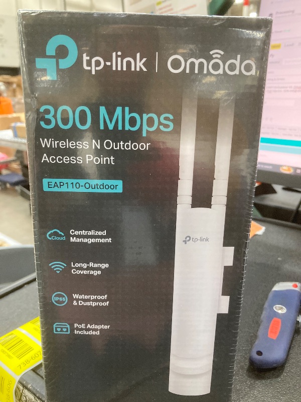Photo 1 of ***FACTORY SEAL***
TP-Link EAP110-Outdoor V3, Omada N300 Wireless Outdoor Access Point, WiFi Coverage Up To 200 Meters, Passive PoE W/ Free PoE Injector, SDN Integrated, Cloud Access & Omada App, White