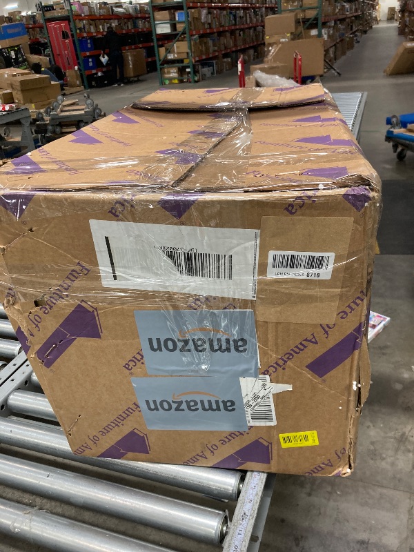 Photo 1 of **It's used, the top part is missing, and it's unknown if it works 100%. It's non-refundable.***Acme Jaramillo Artificial Marble & Metal Counter Height Table in White & Black