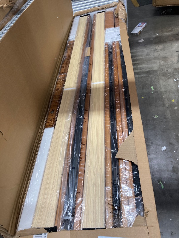 Photo 1 of .***s used, it's missing a part, and it's not known if it works 100%.INUS Ellie 14 Inch Queen Bamboo Platform Bed Frame, Wood Slat Support, No Box Spring Needed, Easy Assembly, Brown