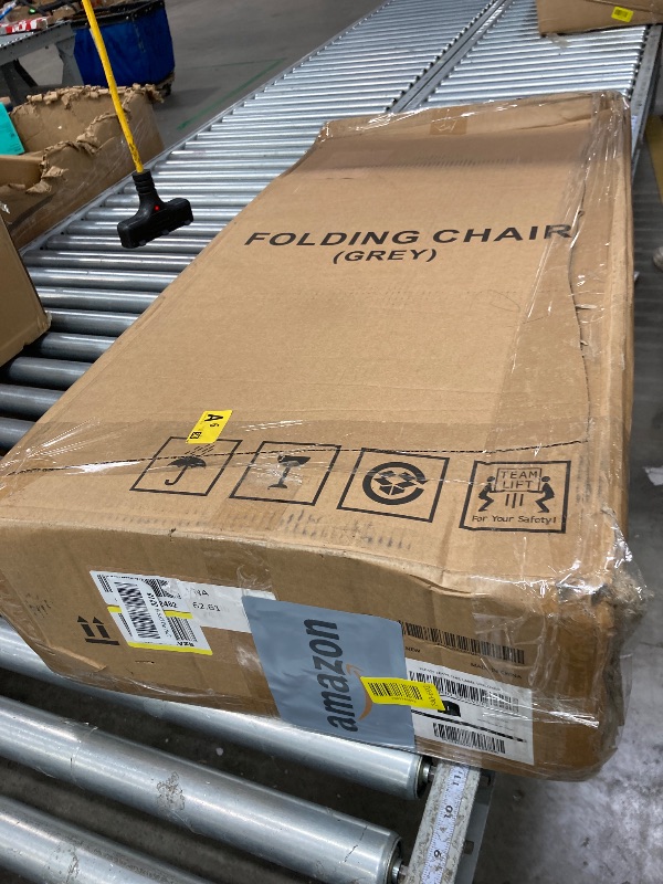 Photo 1 of All-Steel Folding Chairs Set oeavy Duty Metal Foldable Dining Chair with Backrest, Hold Up to 350 LBS, Grey Portable Fold Chair for Home, Office, Indoor & Outdoor Events