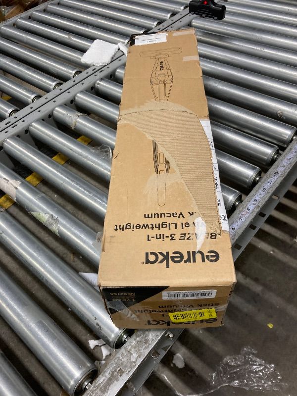 Photo 1 of ***It's used, missing a piece, and has a scratch on the front; it's not known if it works 100%****Eureka NES215A Blaze 3-in-1 Swivel Handheld & Stick Vacuum Cleaner, Blue