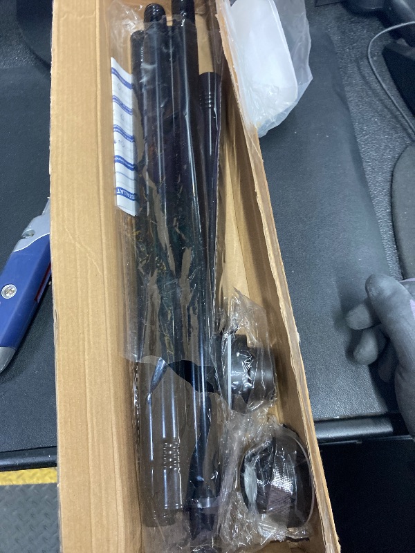 Photo 1 of 1-Pack Black Shower Curtain Rod 46-78 Inch - Shower Tension Rod for Bathroom, Closet, Window, Room Divider, Adjustable Shower Rod, Easy Installation, No Drilling